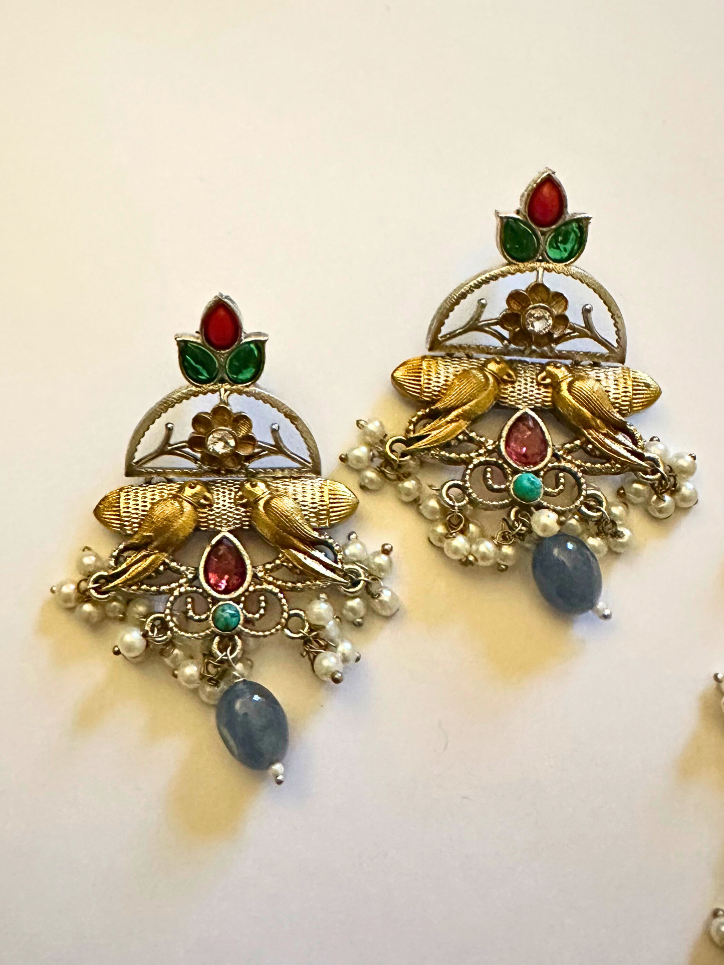 Aarika Longchain Necklace set with Bell Accents and Earrings