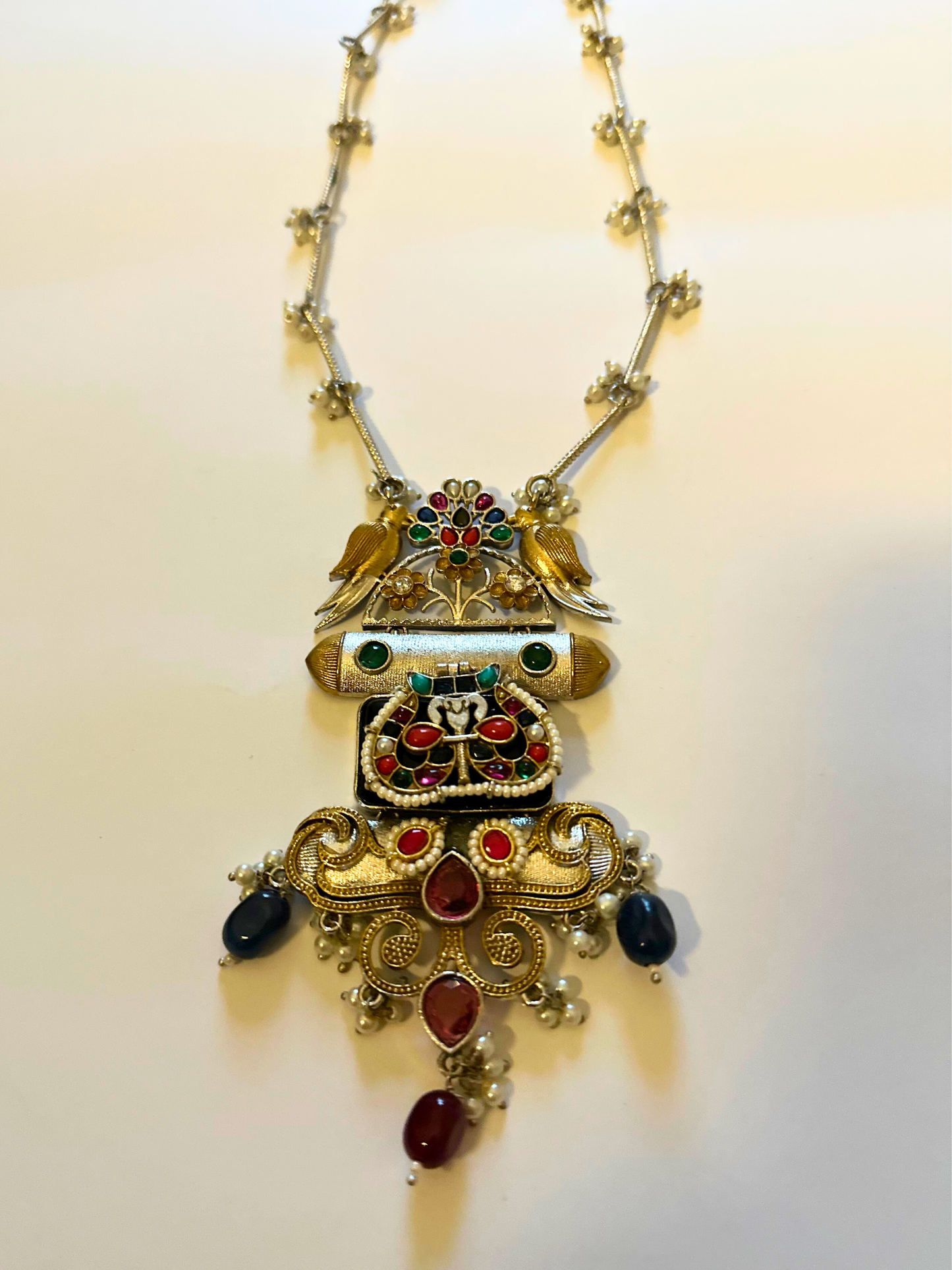 Aarika Longchain Necklace set with Bell Accents and Earrings