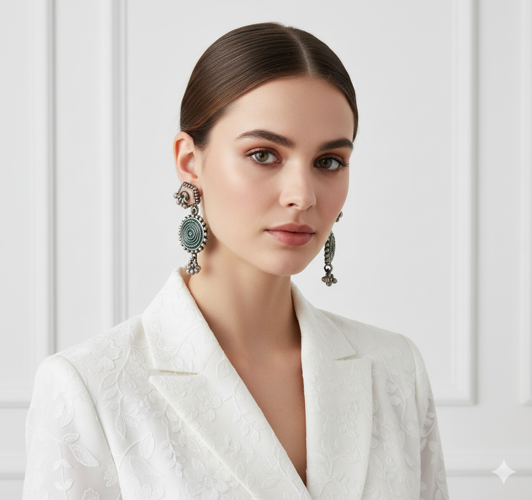 Tribal Harmony Statement Necklace Set with 2 Necklace and Earrings